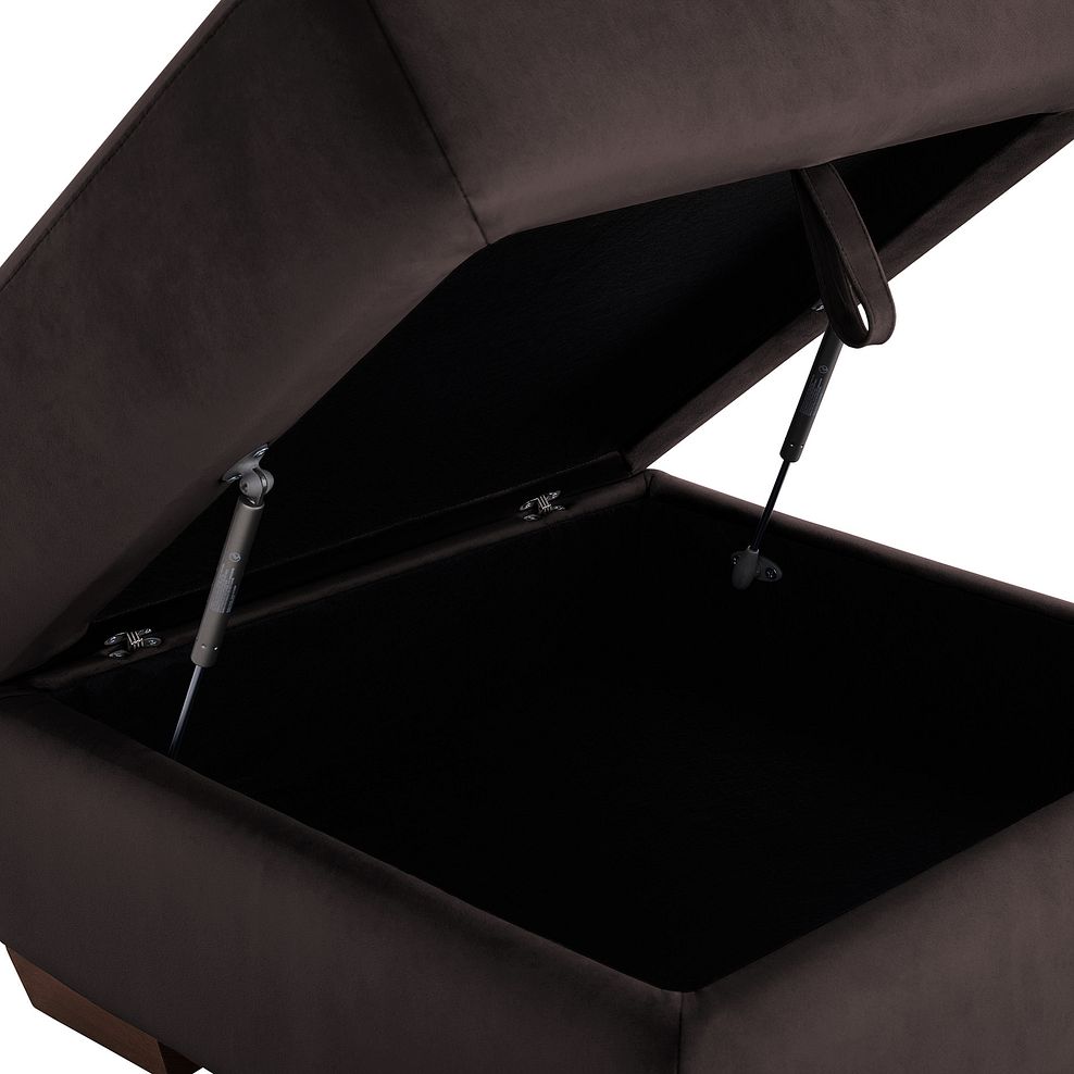 Sorrento Storage Footstool in Mink fabric 7