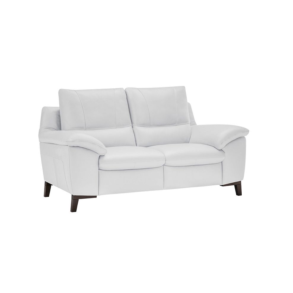 Sorrento 2 Seater Sofa in White Leather Thumbnail 1