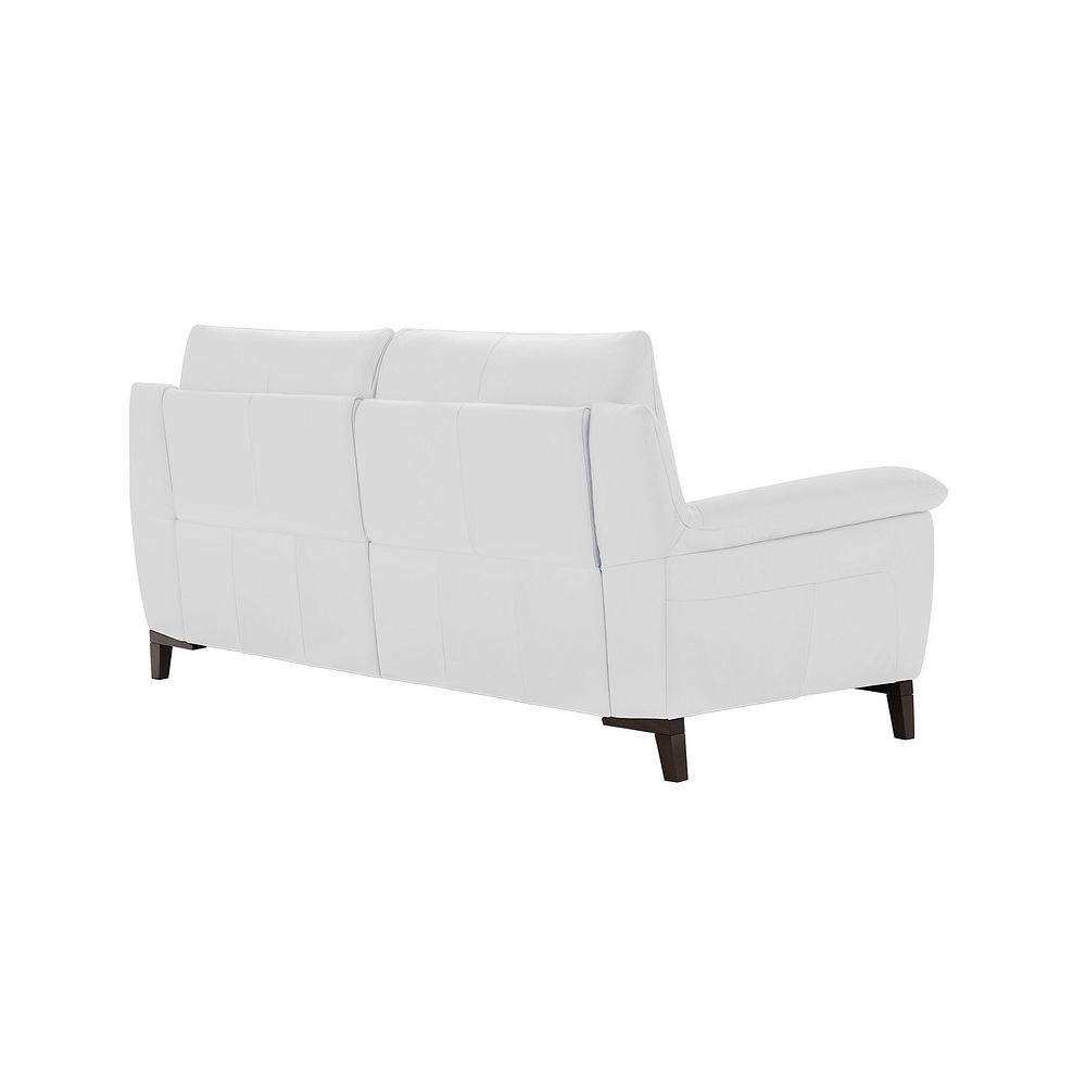 Sorrento 3 Seater Sofa in White Leather 3