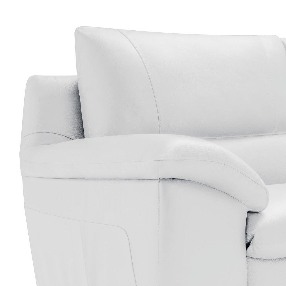 Sorrento 3 Seater Sofa in White Leather 8