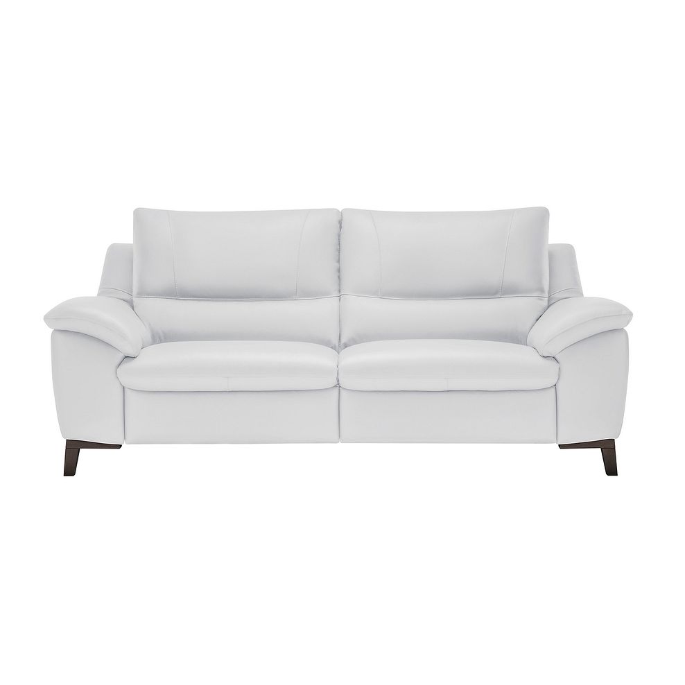 Sorrento 3 Seater Sofa in White Leather Thumbnail 2