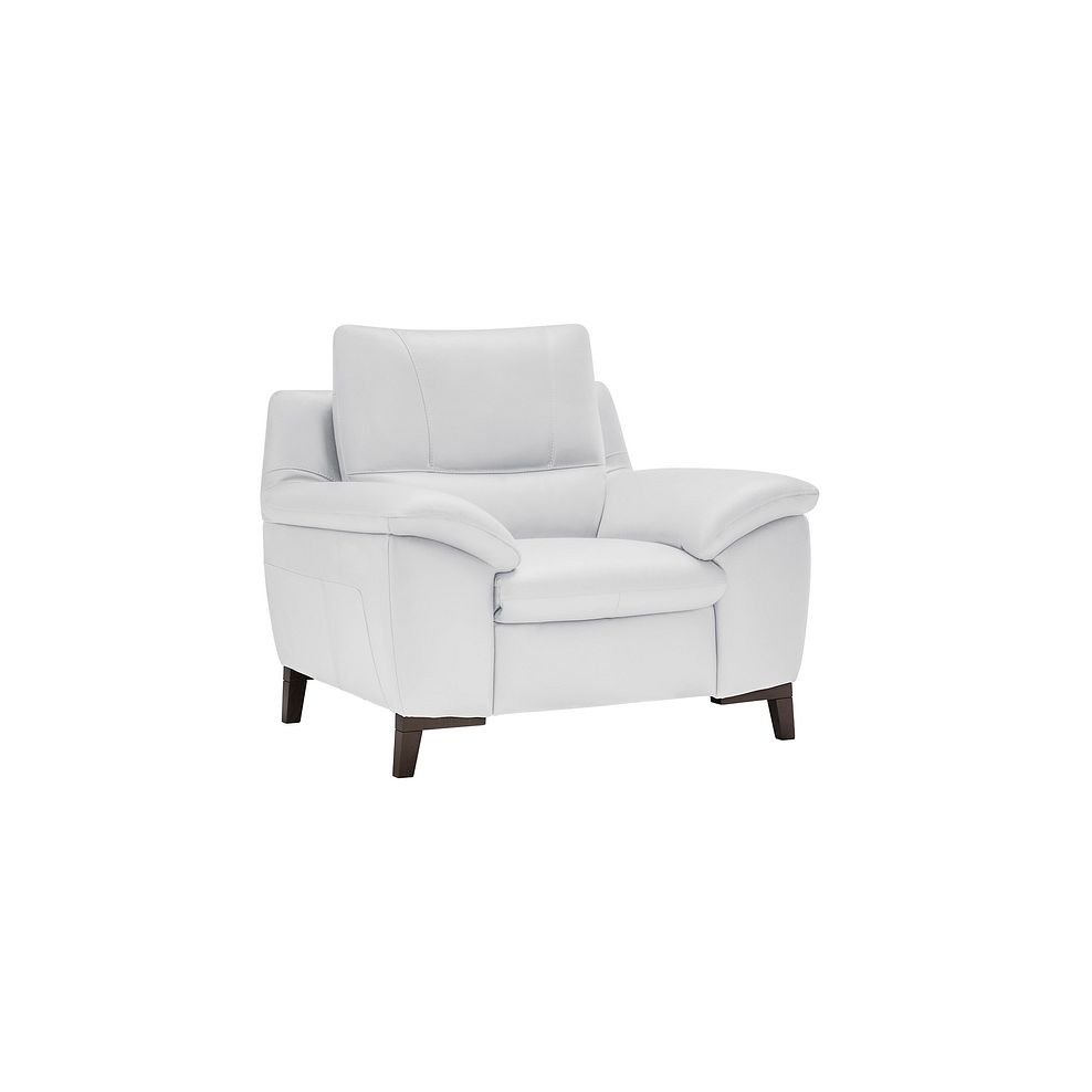 Sorrento Armchair in White Leather