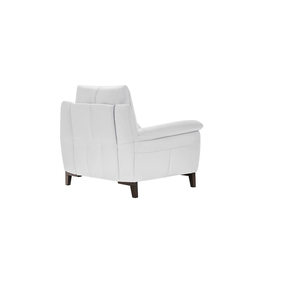 Sorrento Armchair in White Leather 3