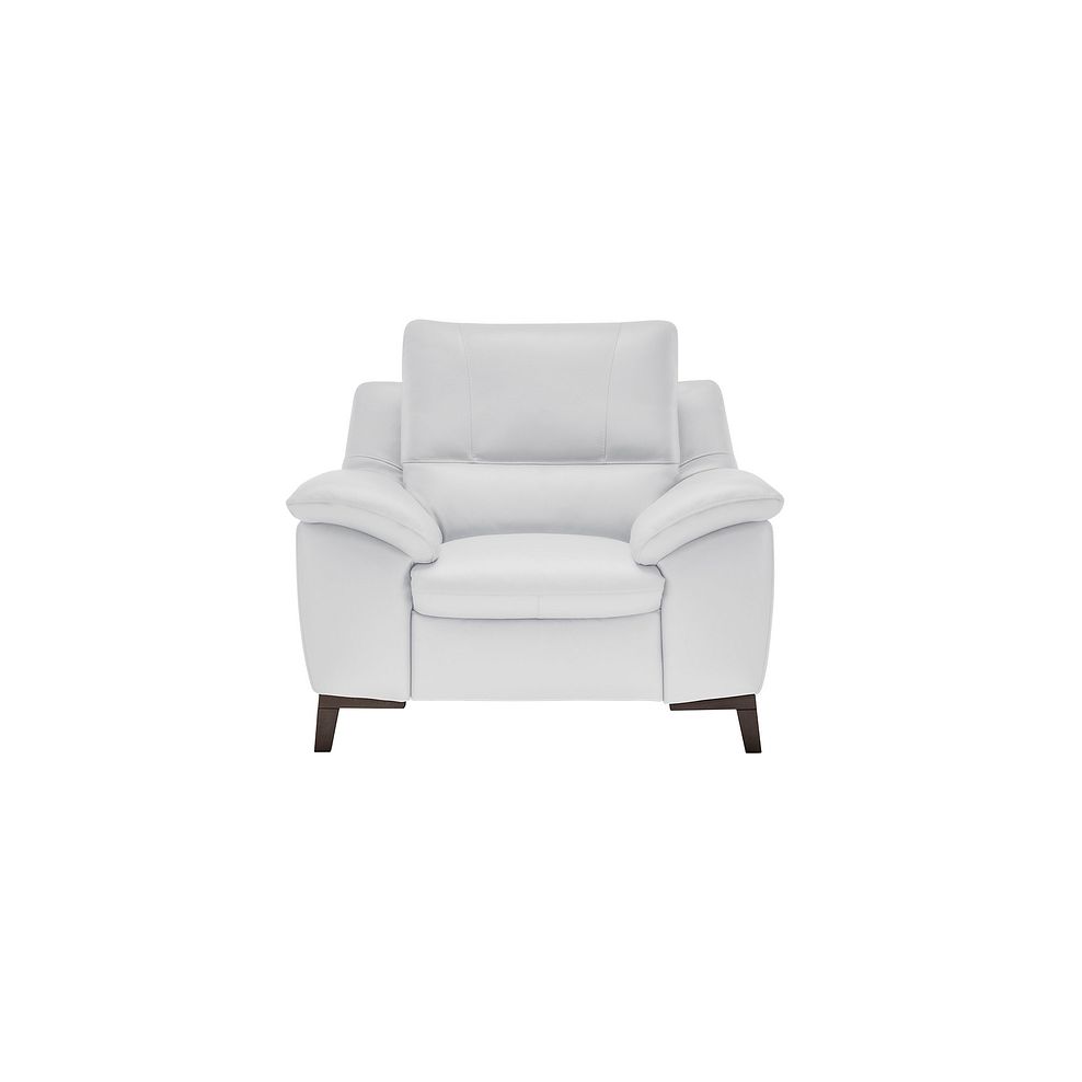 Sorrento Armchair in White Leather 2