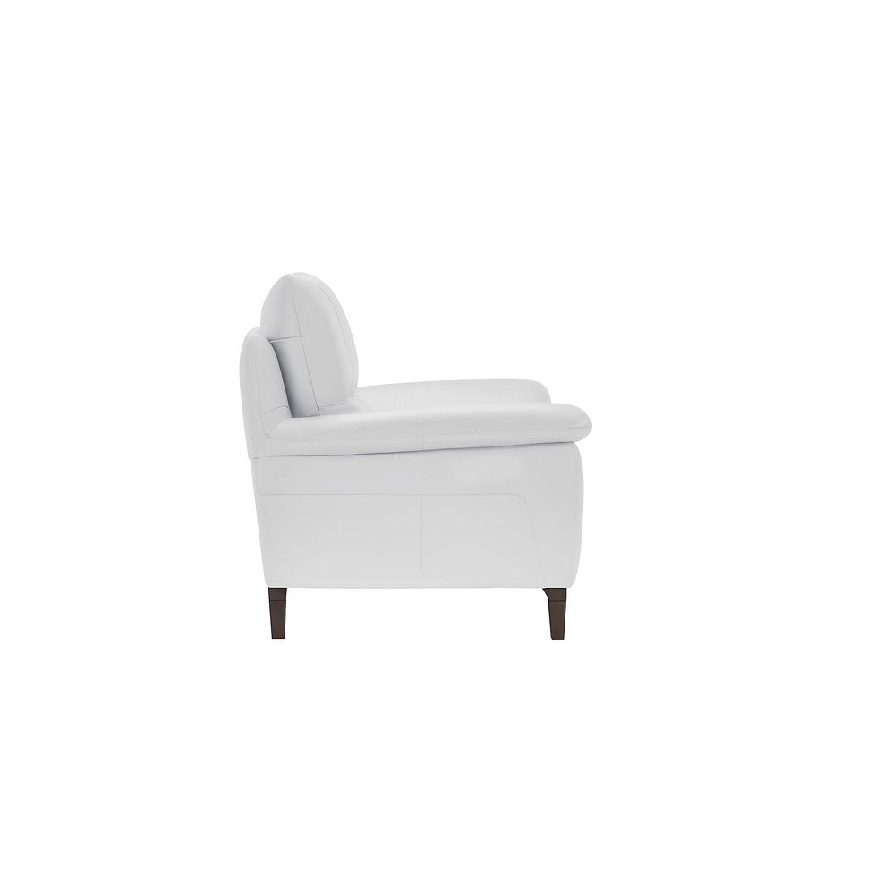 Sorrento Armchair in White Leather Thumbnail 4