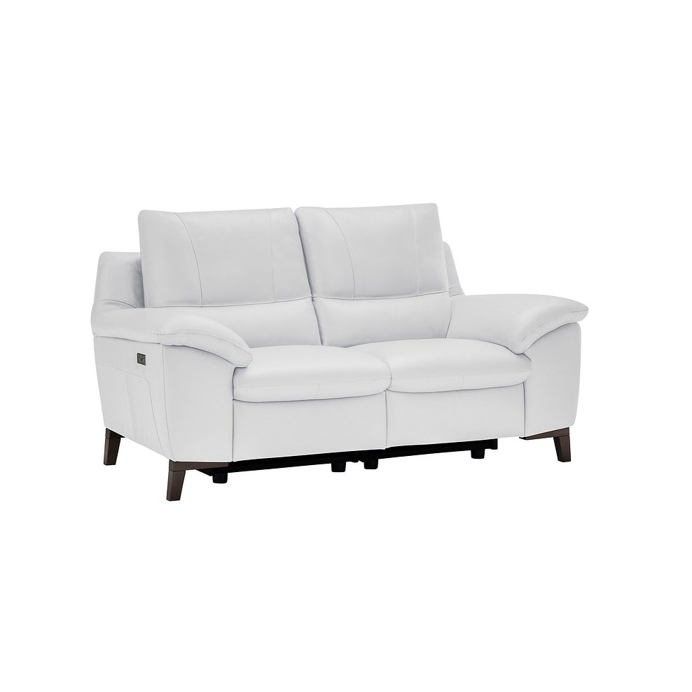 Sorrento 2 Seater Recliner Sofa in White Leather