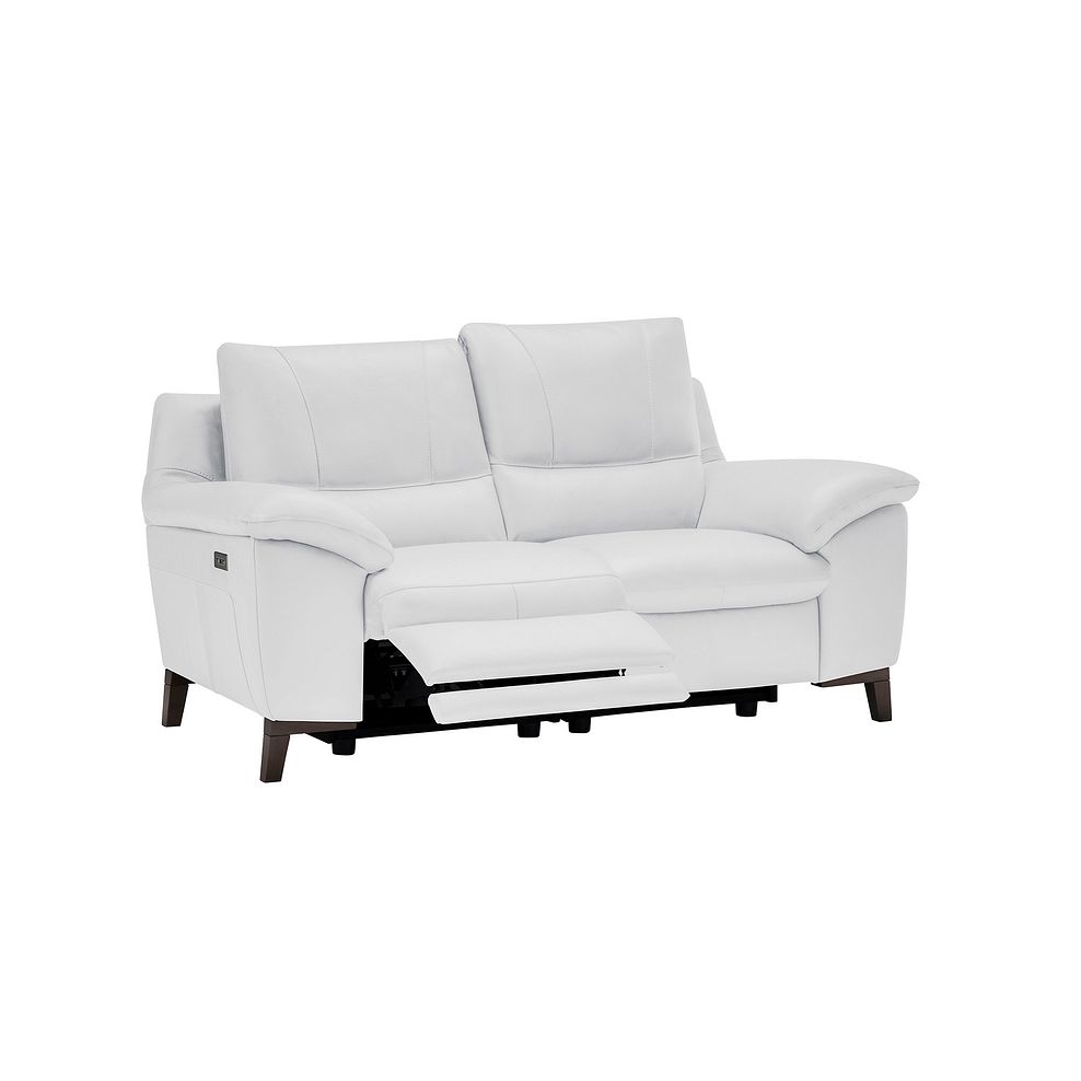 Sorrento 2 Seater Recliner Sofa in White Leather Thumbnail 3