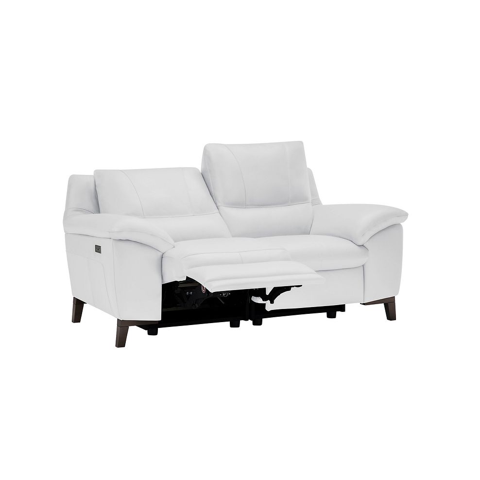 Sorrento 2 Seater Recliner Sofa in White Leather 4
