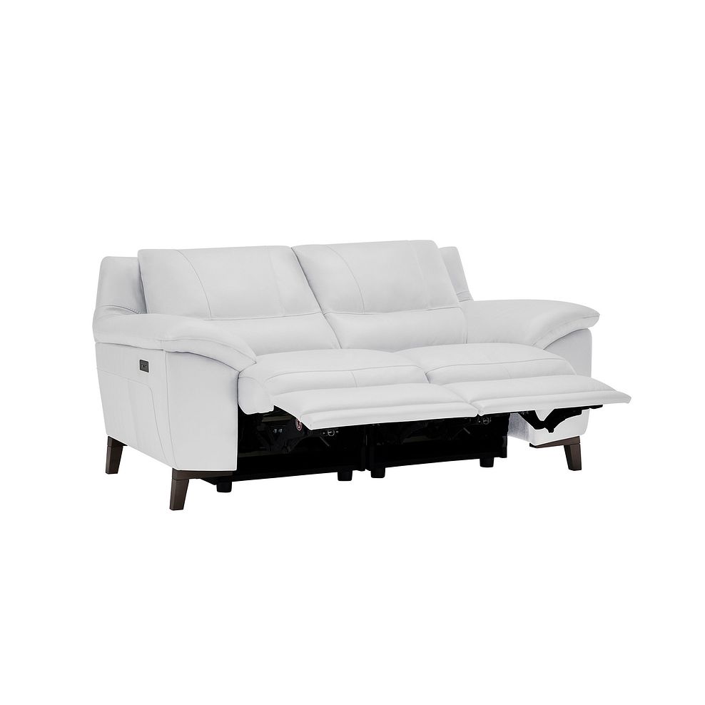 Sorrento 2 Seater Recliner Sofa in White Leather Thumbnail 5