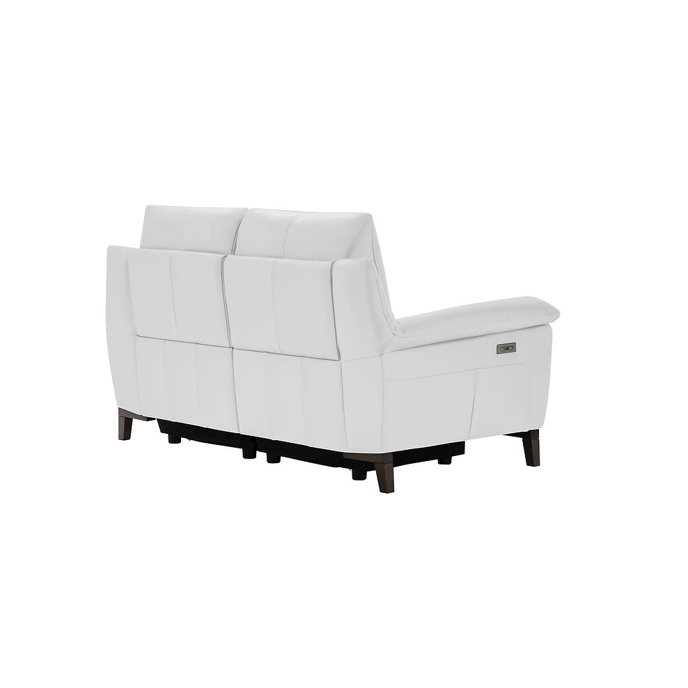 Sorrento 2 Seater Recliner Sofa in White Leather 6