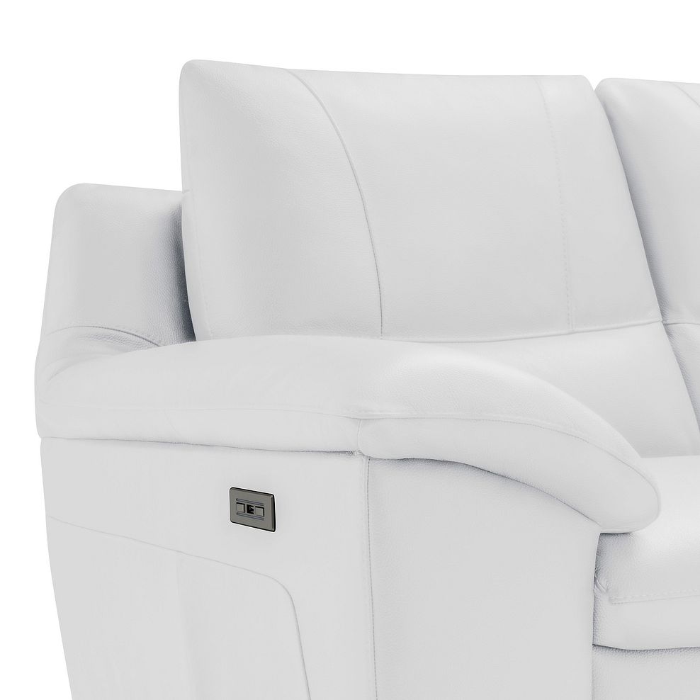 Sorrento 2 Seater Recliner Sofa in White Leather 11