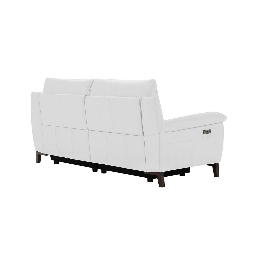 Sorrento 3 Seater Recliner Sofa in White Leather 6