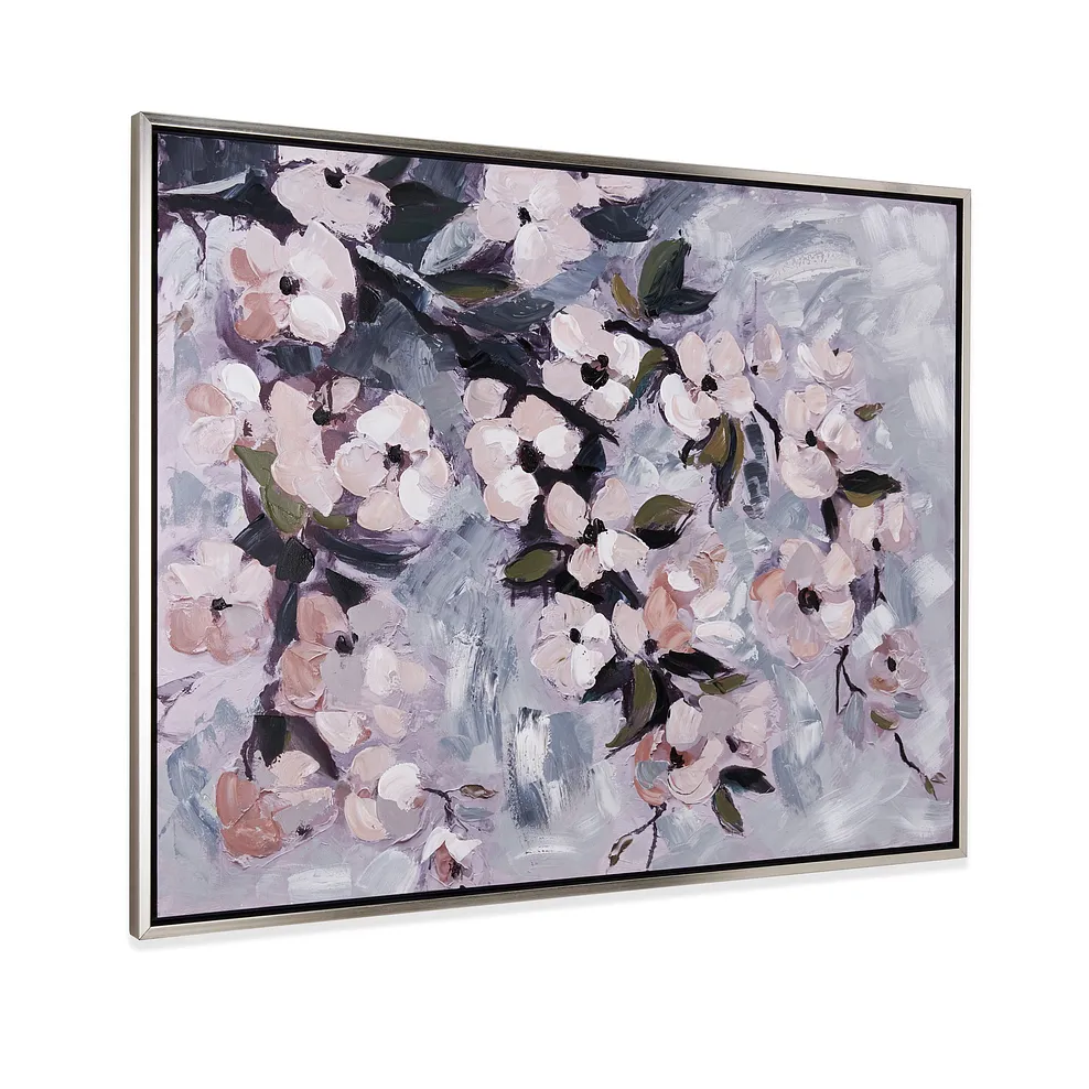 Spring Blooms Handpainted Framed Canvas Print 3