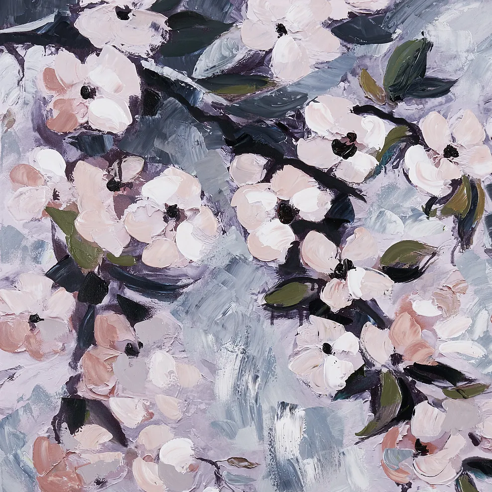 Spring Blooms Handpainted Framed Canvas Print 5
