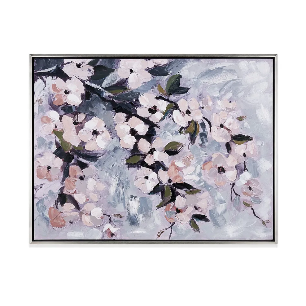 Spring Blooms Handpainted Framed Canvas Print 2