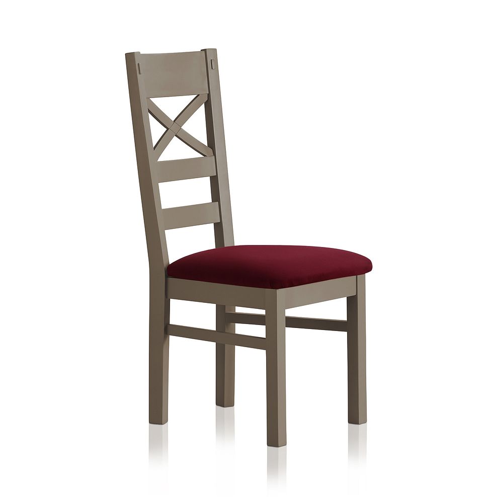 St Ives Light Grey Painted Chair with Shiraz Velvet Seat Thumbnail 1