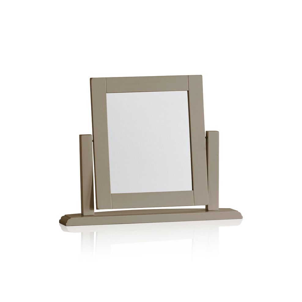 St Ives Natural Oak and Light Grey Painted Dressing Table Mirror 1