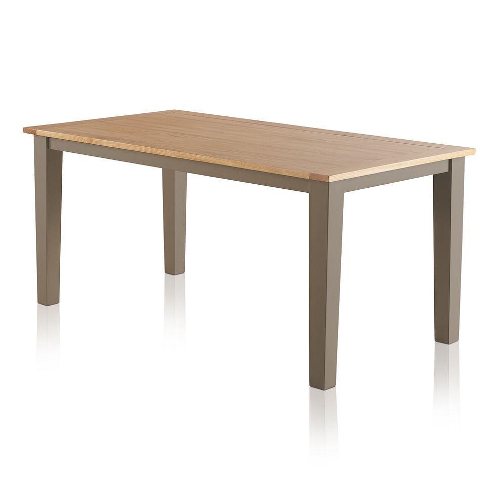St Ives Natural Oak and Light Grey Painted Extending Dining Table And 6 St Ives In Verona Chocolate  2