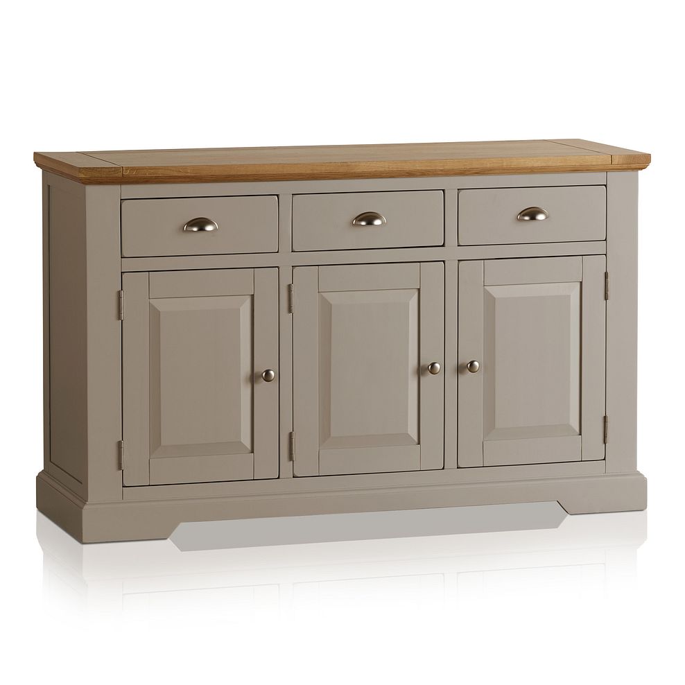 St Ives Natural Oak and Light Grey Painted Large Sideboard 1