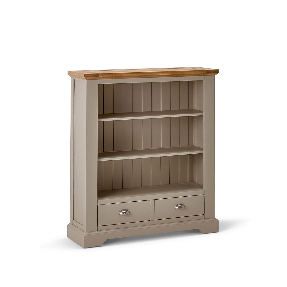 St Ives Natural Oak and Light Grey Painted Small Bookcase 3