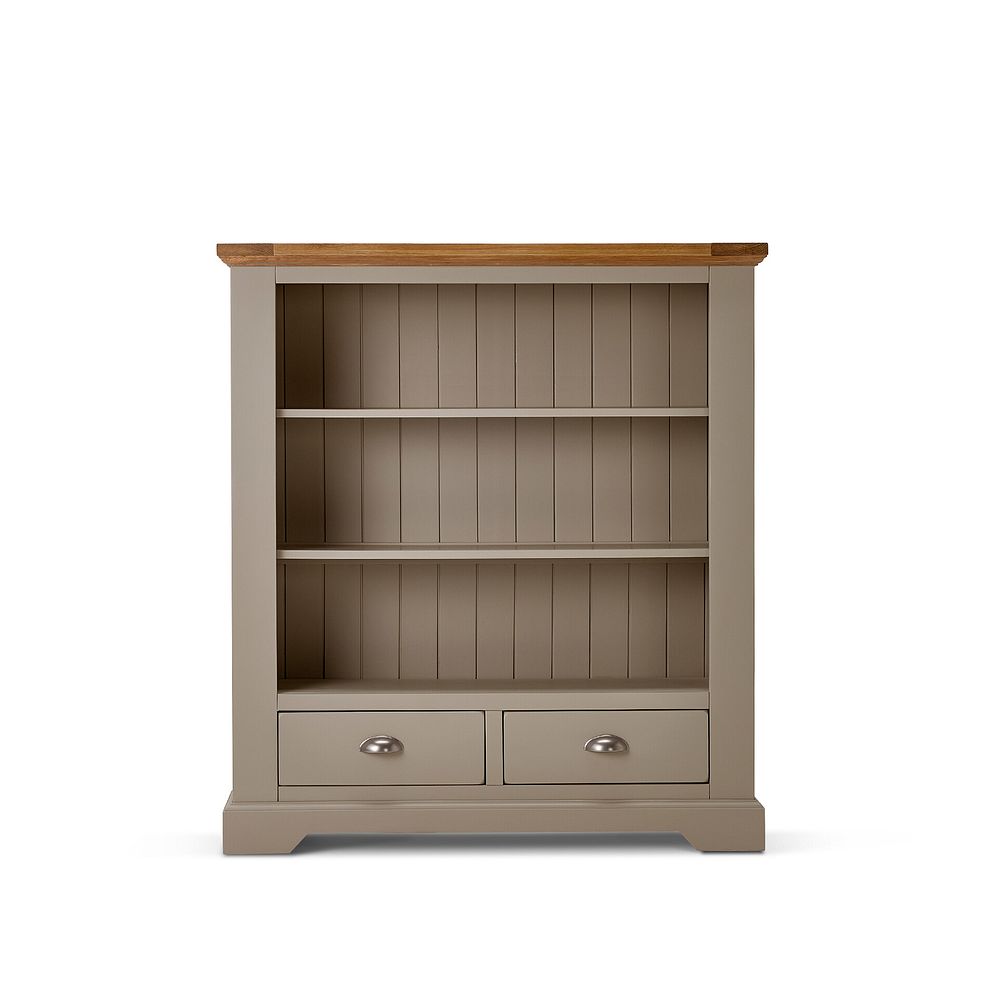 St Ives Natural Oak and Light Grey Painted Small Bookcase 4