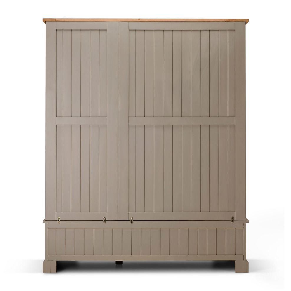 St Ives Natural Oak and Light Grey Painted Triple Wardrobe 6