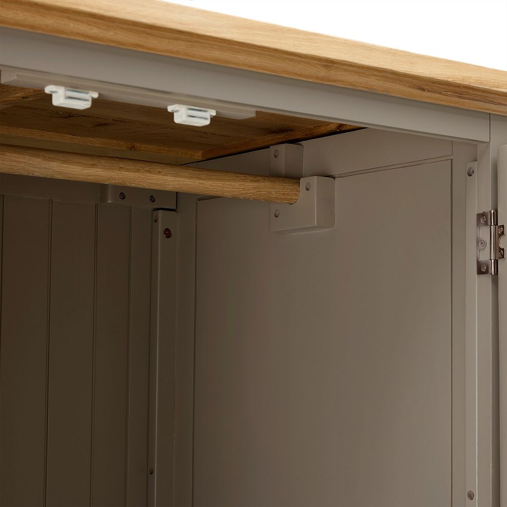 St Ives Natural Oak and Light Grey Painted Triple Wardrobe 7