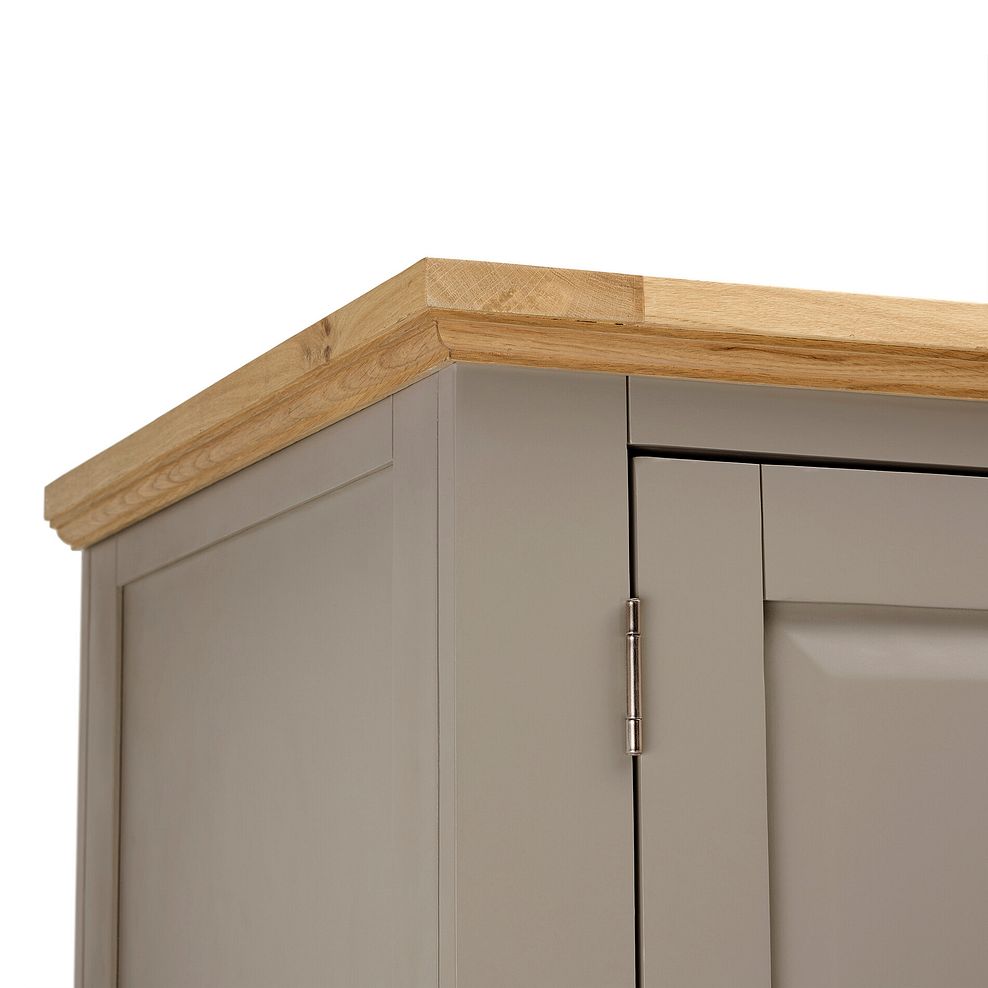 St Ives Natural Oak and Light Grey Painted Triple Wardrobe 8