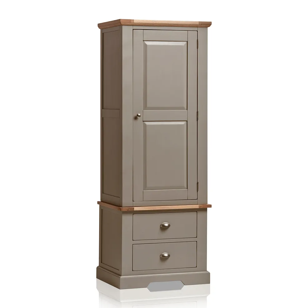 St. Ives Natural Oak and Light Grey Painted Small Larder 4