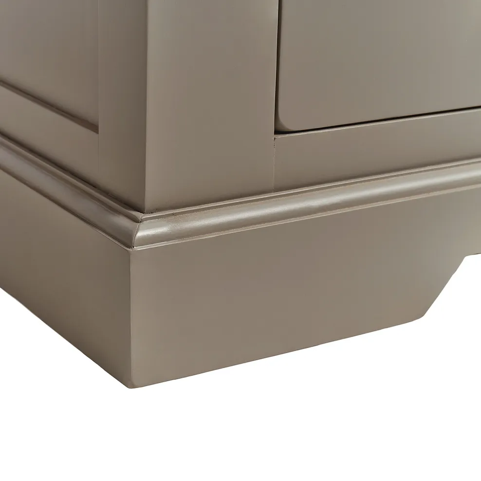 St. Ives Natural Oak and Light Grey Painted Small Larder 7
