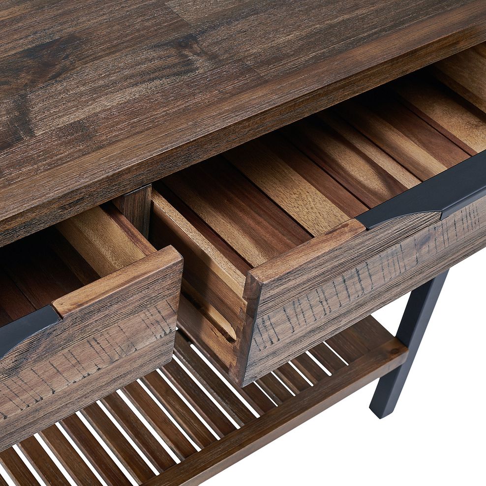 Detroit Solid Hardwood and Metal Console Table Thumbnail 7
