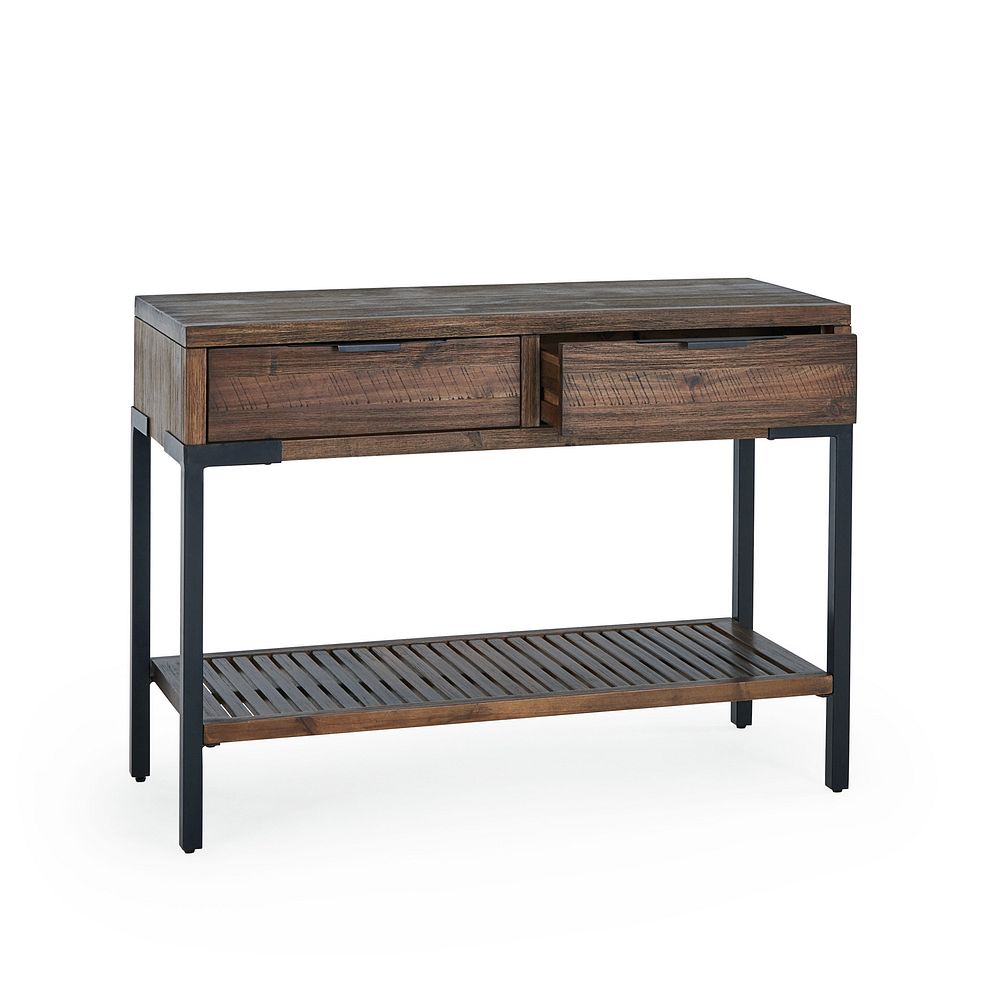 Detroit Solid Hardwood and Metal Console Table Thumbnail 4