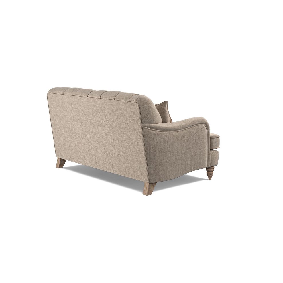 Stanley 2 Seater Sofa in Cream Fabric with Pink Neutral Stripe Scatters 3