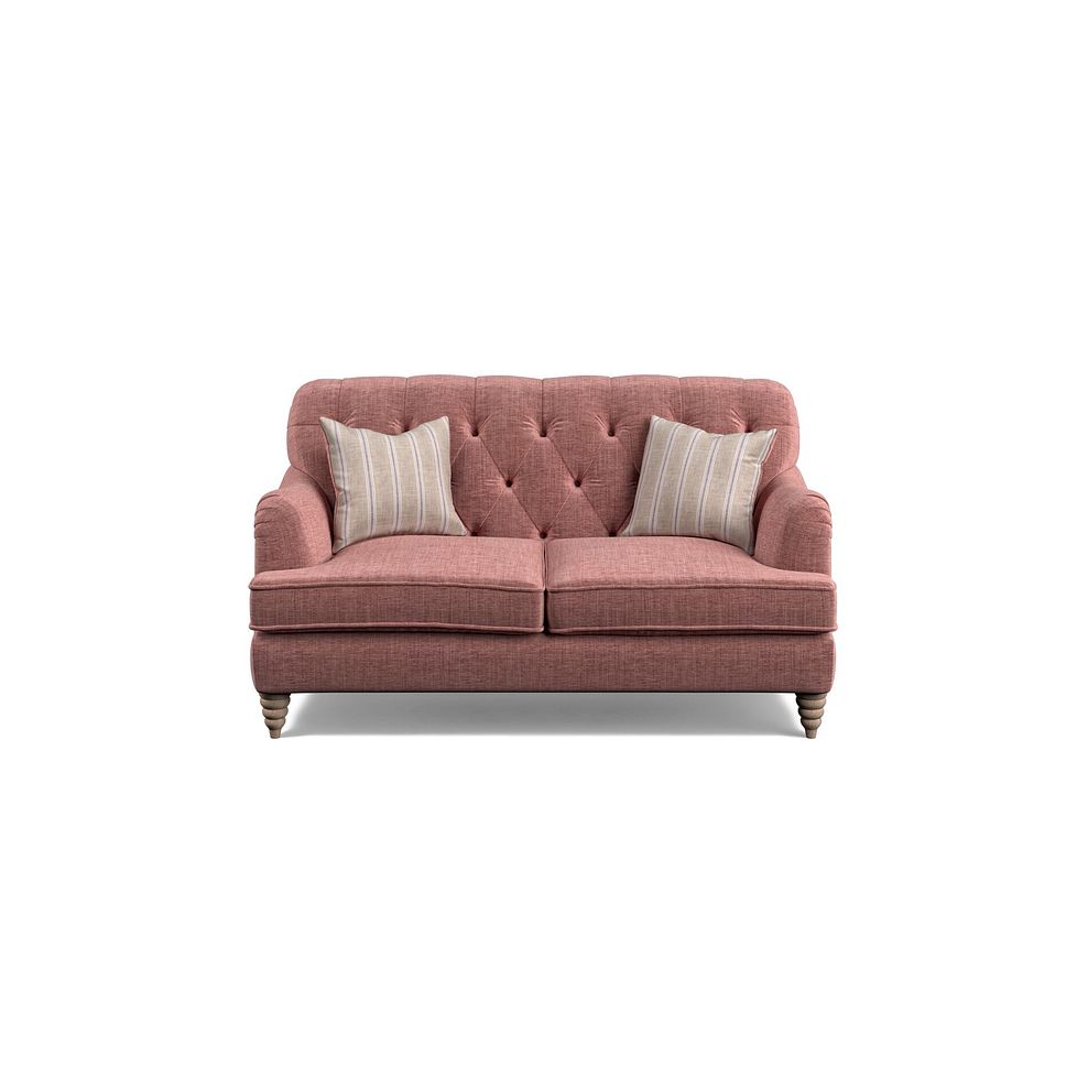 Stanley 2 Seater Sofa in Dusky Pink Fabric with Cream Stripe Scatters Thumbnail 2