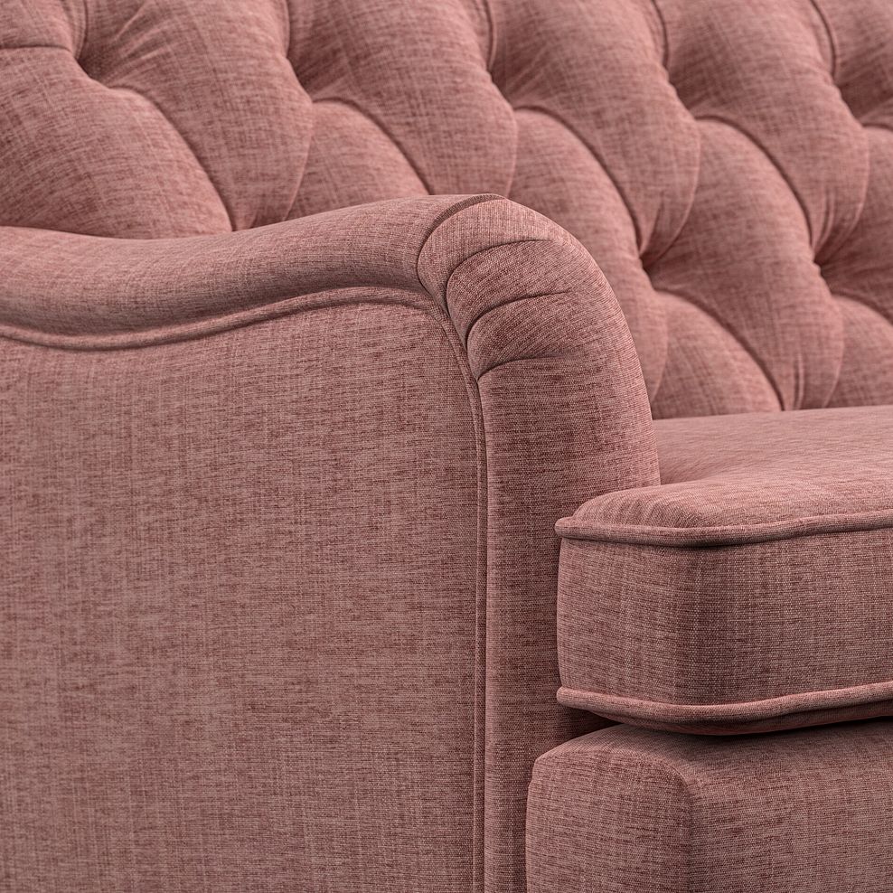 Stanley 2 Seater Sofa in Dusky Pink Fabric with Cream Stripe Scatters 5