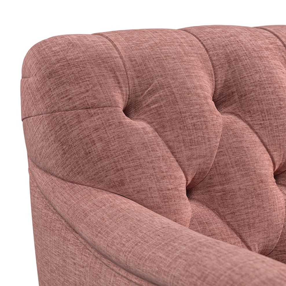 Stanley 2 Seater Sofa in Dusky Pink Fabric with Cream Stripe Scatters 7