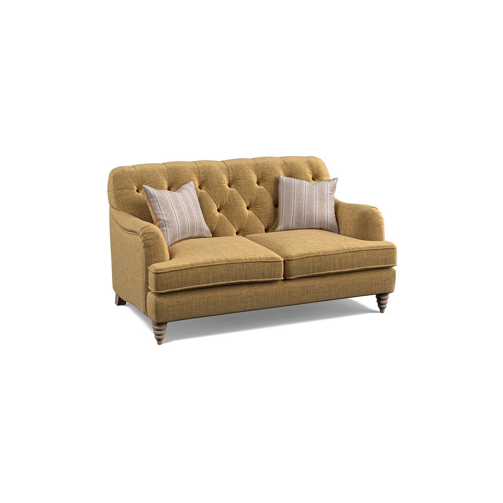 Stanley 2 Seater Sofa in Lichen Fabric with Cream Stripe Scatters 1