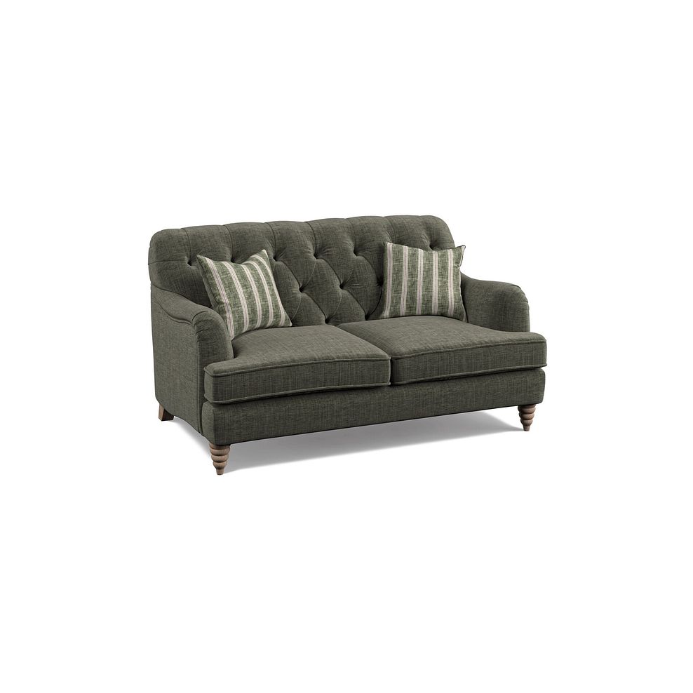 Stanley 2 Seater Sofa in Thyme Fabric with Thyme Stripe Scatters 1