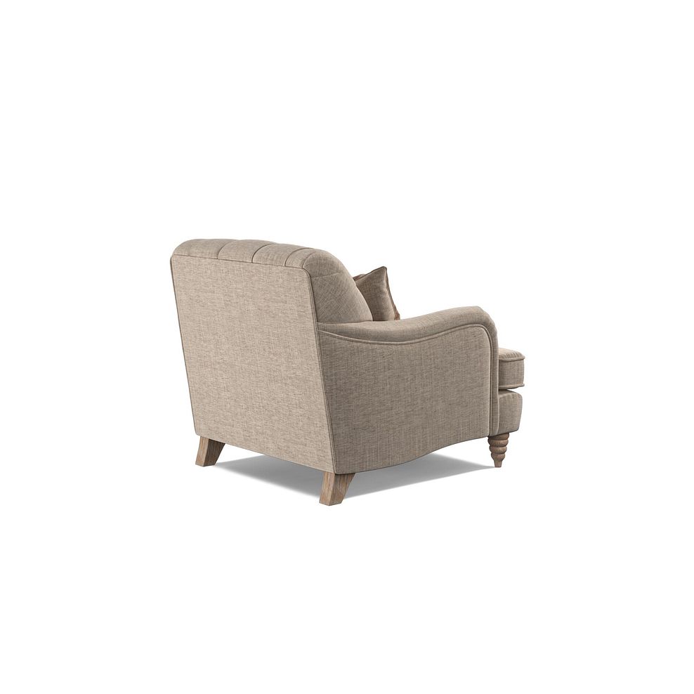 Stanley Armchair in Cream Fabric with Pink Neutral Stripe Scatter 3