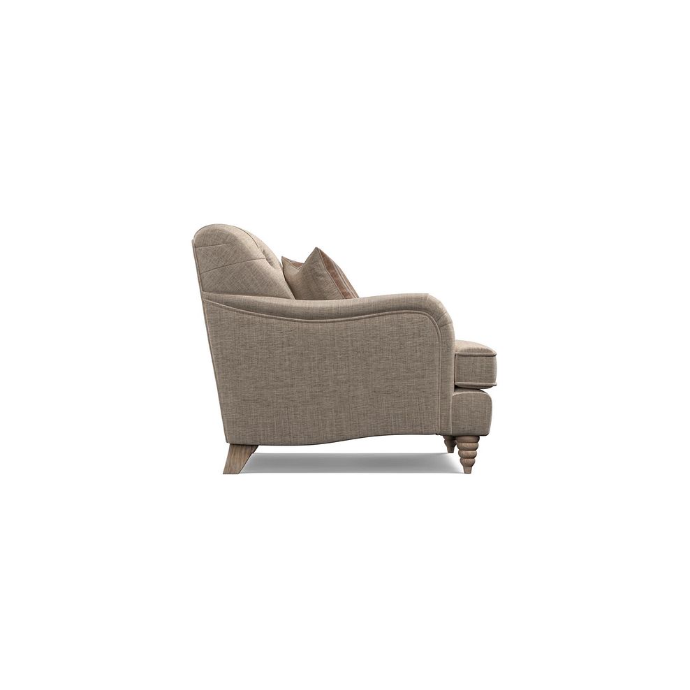 Stanley Armchair in Cream Fabric with Pink Neutral Stripe Scatter 4