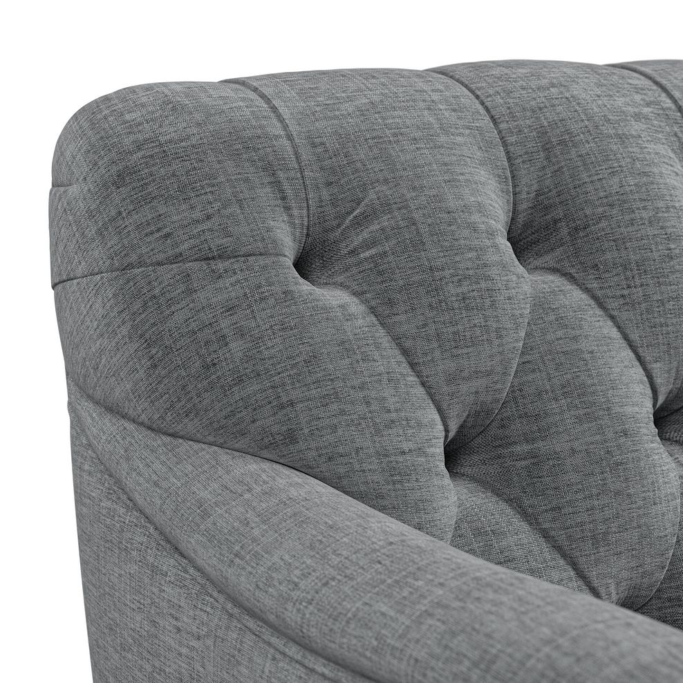 Stanley Armchair in Grey Fabric with Cream Stripe Scatter 7