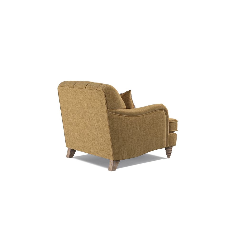 Stanley Armchair in Lichen Fabric with Cream Stripe Scatter 3