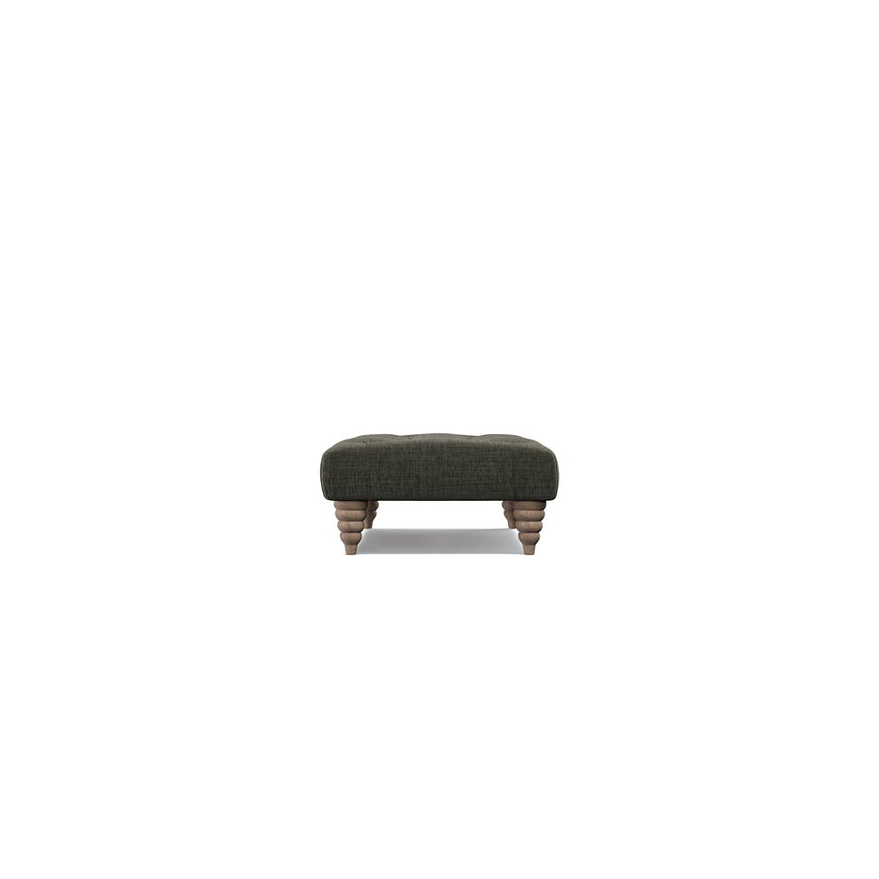 Stanley Rectangle Buttoned Footstool in Thyme Fabric 3