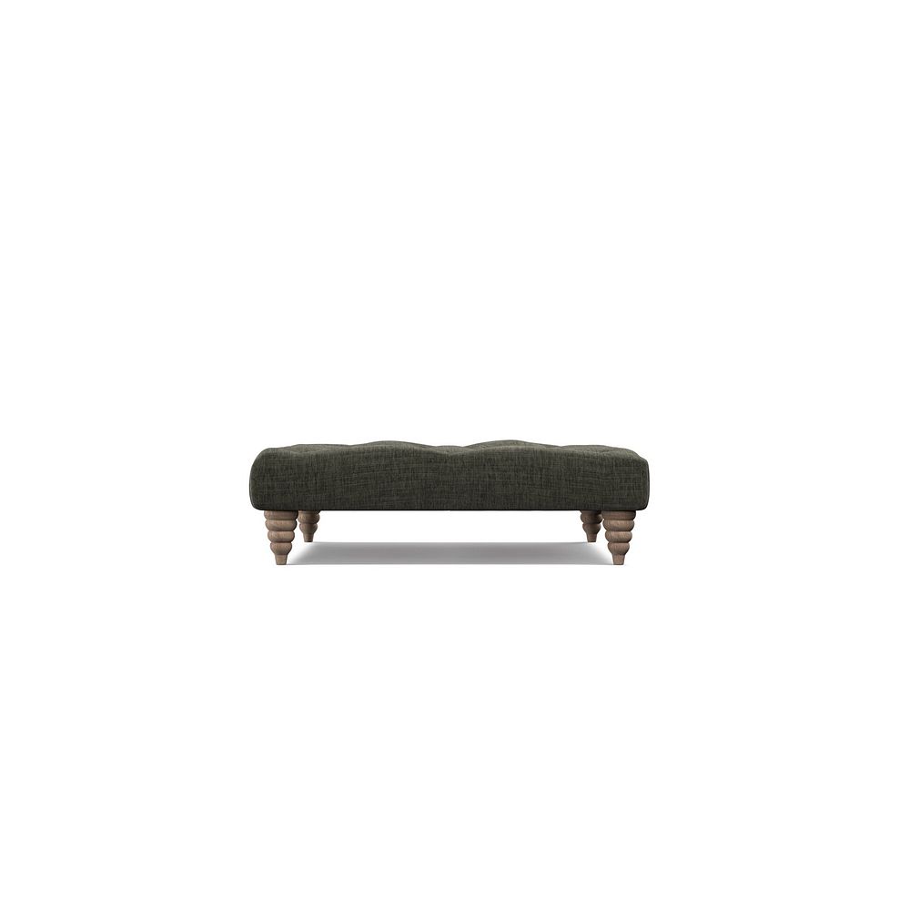 Stanley Square Buttoned Footstool in Thyme Fabric 3