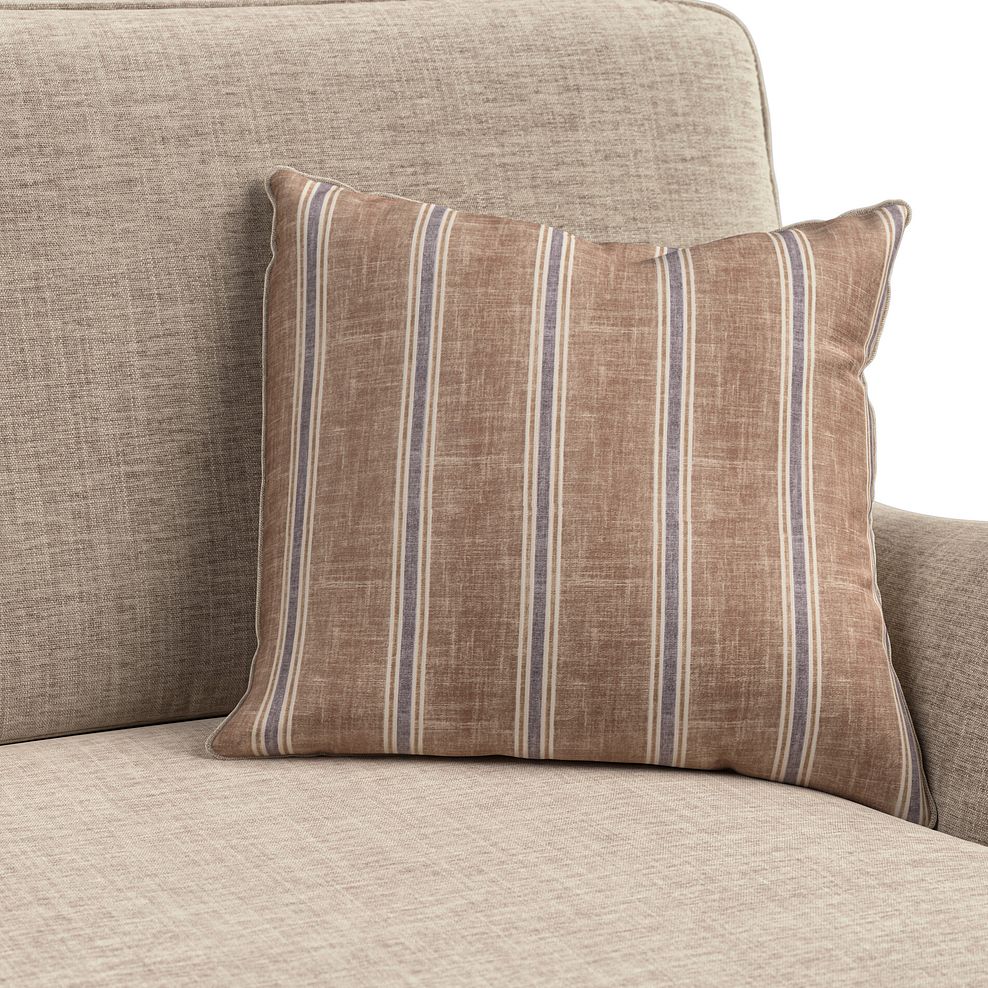 Stanmore 2 Seater Sofa in Cream Fabric with Pink Neutral Stripe Scatters 10