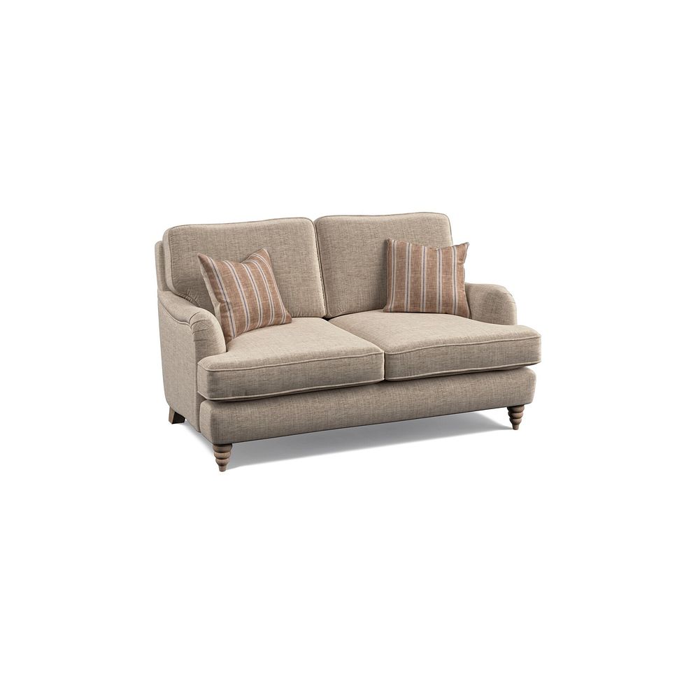Stanmore 2 Seater Sofa in Cream Fabric with Pink Neutral Stripe Scatters 3