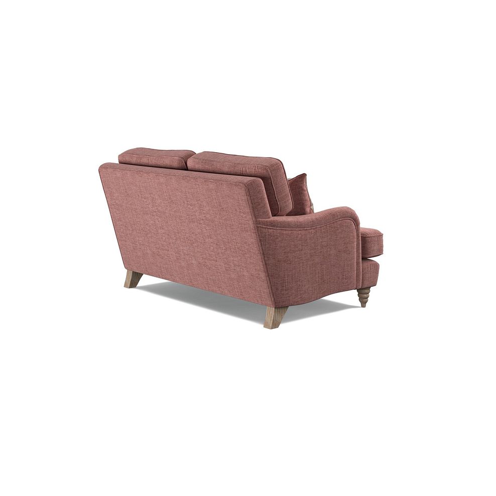 Stanmore 2 Seater Sofa in Dusky Pink Fabric with Cream Stripe Scatters Thumbnail 3