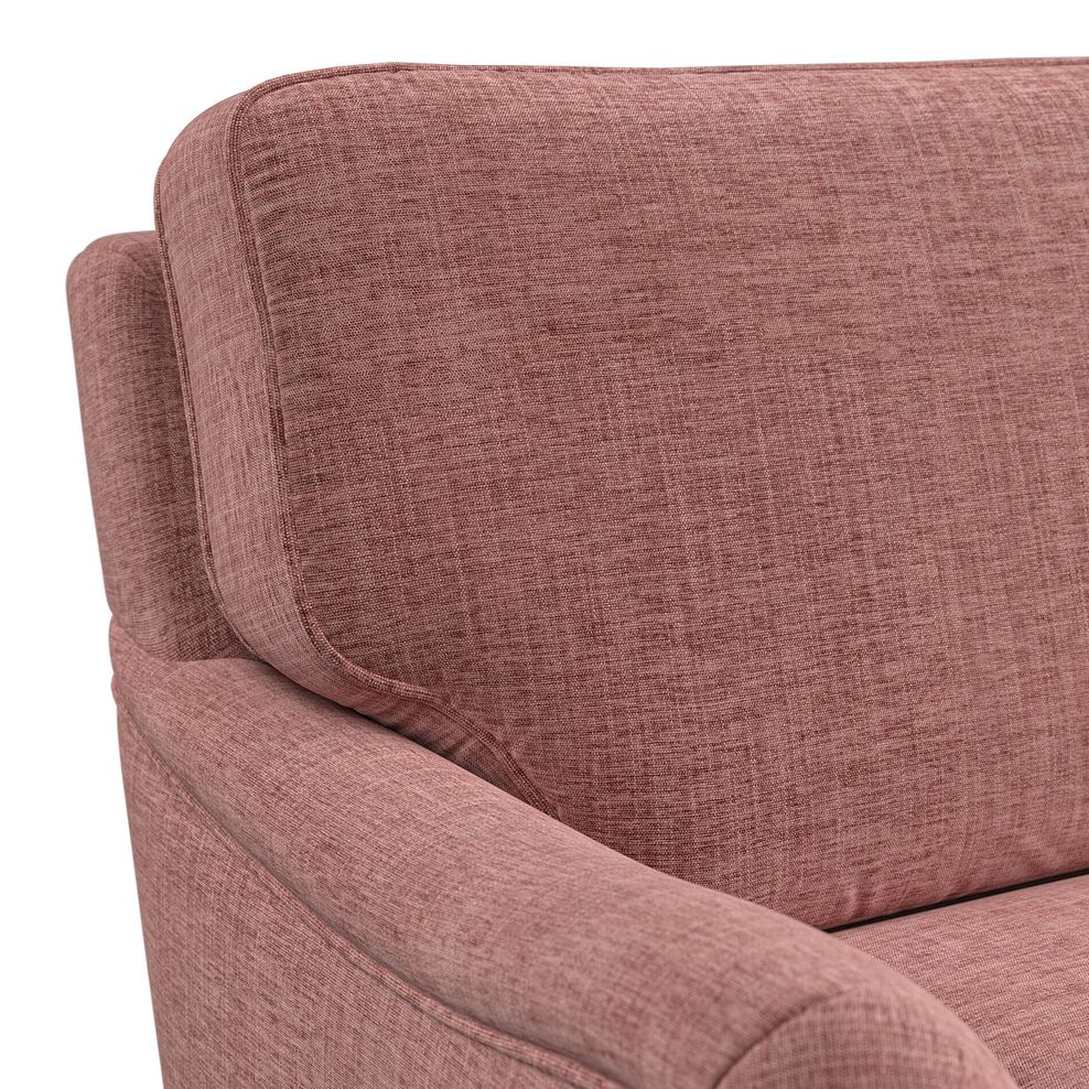 Stanmore 2 Seater Sofa in Dusky Pink Fabric with Cream Stripe Scatters 7