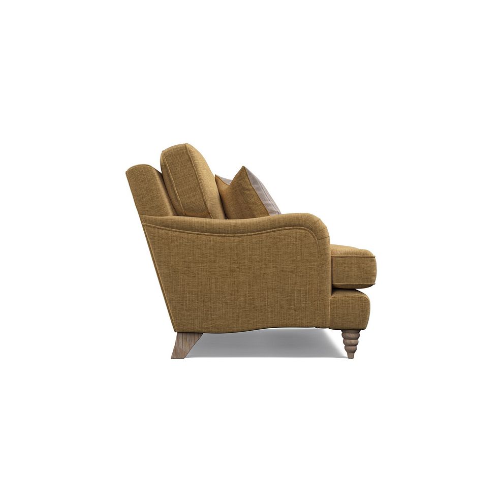 Stanmore 2 Seater Sofa in Lichen Fabric with Cream Stripe Scatters 4