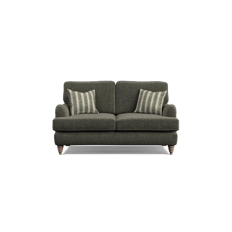 Stanmore 2 Seater Sofa in Thyme Fabric with Thyme Stripe Scatters 2